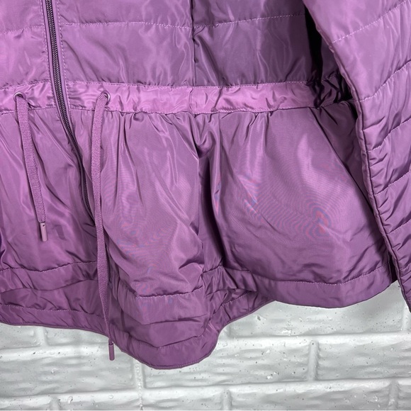 Zuda Purple Puffer Coat with waist drawstring - Picture 5 of 10